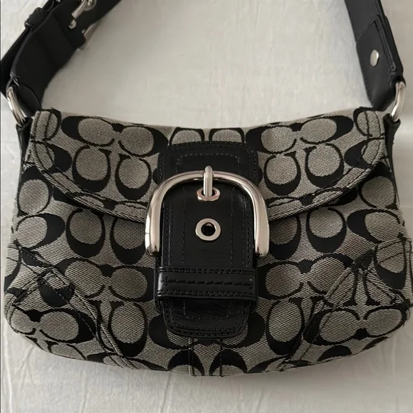 Coach Black and Gray Shoulder Bag - Picture 3 of 11